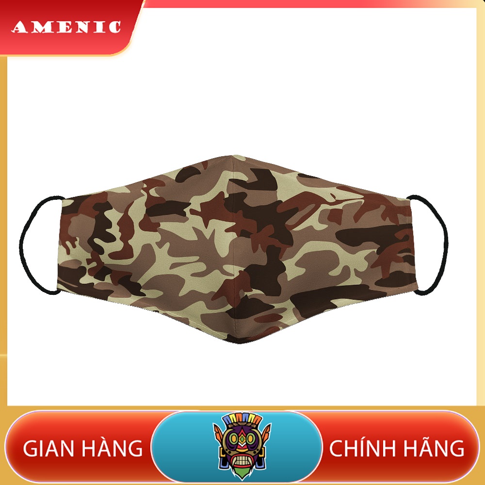 khẩu trang 3m trung sơn In Hình Ngụy Trang (1) AMENIC Dây Đeo Mềm Chuyên Dụng, Đeo Thoải Mái, Không Đau Tai, Dễ Thở, Tho