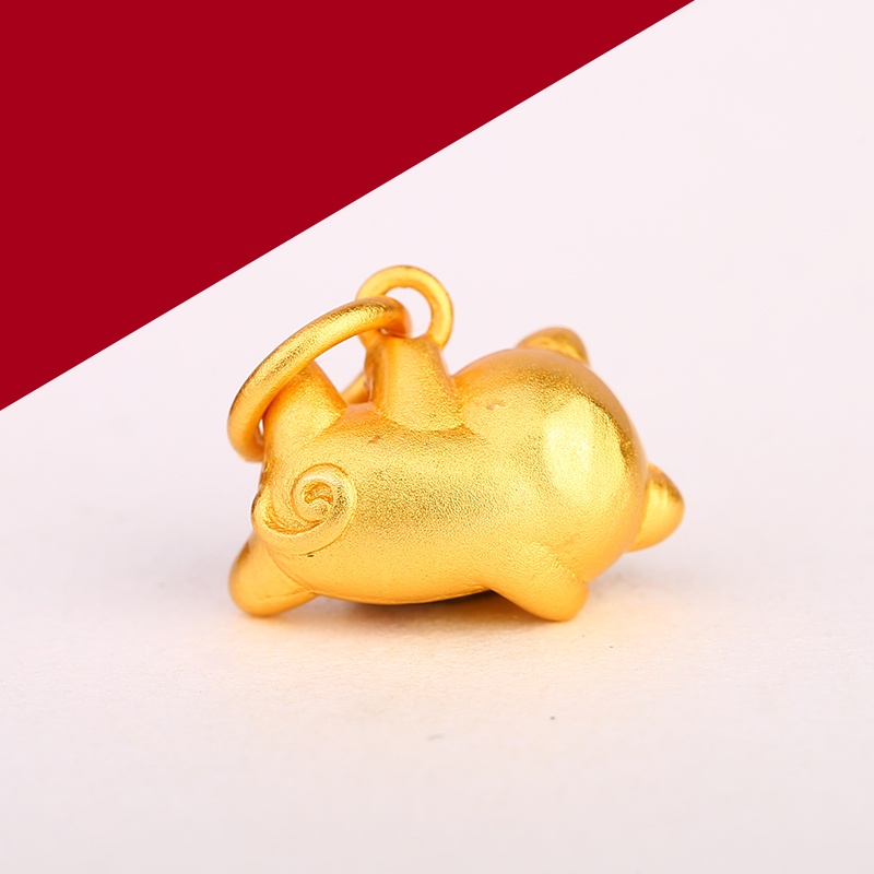 Mặt Dây Chuyền Hình Mèo May Mắn Tráng Men Màu Sắc Vàng Chống Dị Ứng Dùng Làm Trang Sức diy