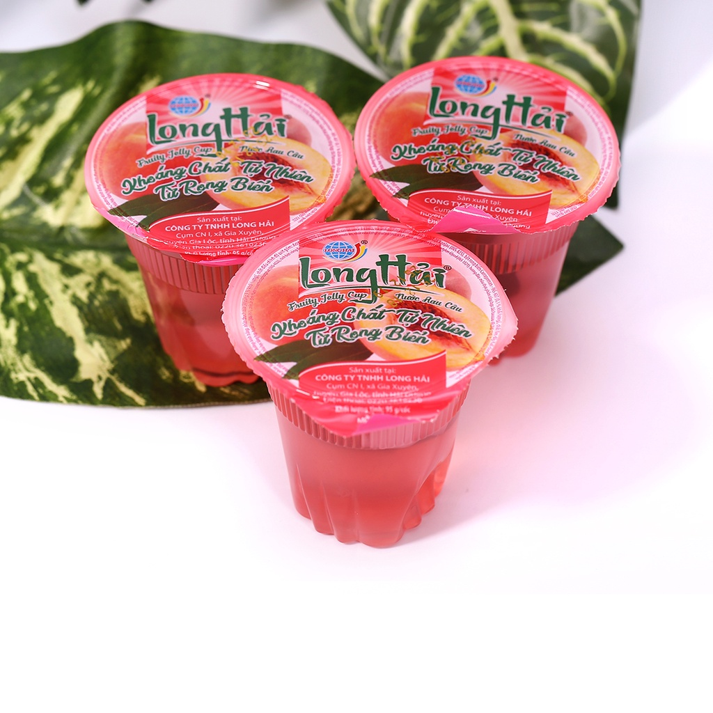 Nước rau câu Long Hải 95g/cốc đóng vỉ 05 cốc