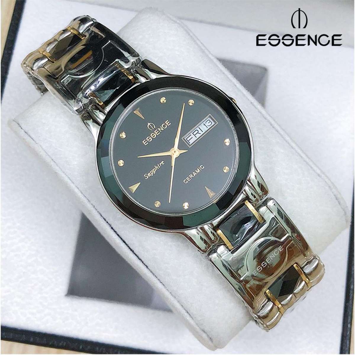 Đồng hồ ESSENCE ES20702M NAM trắng, kính Saphire, chống nước - Casual watch with ESSENCE Style