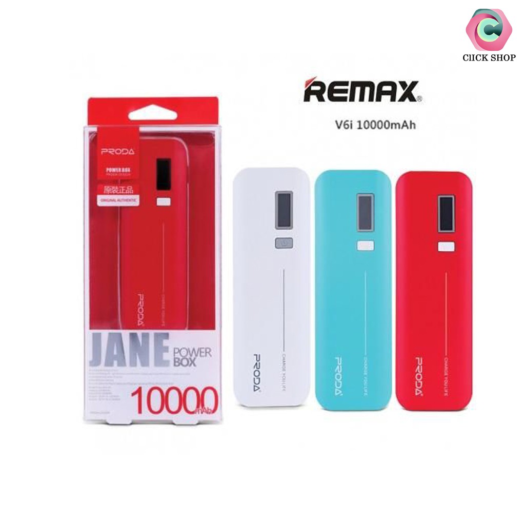 Pin sạc dự phòng Remax Proda V6i JANE Series PowerBox 10000mAh - Sạc dự phòng v61 có đèn led báo phân trăm pin