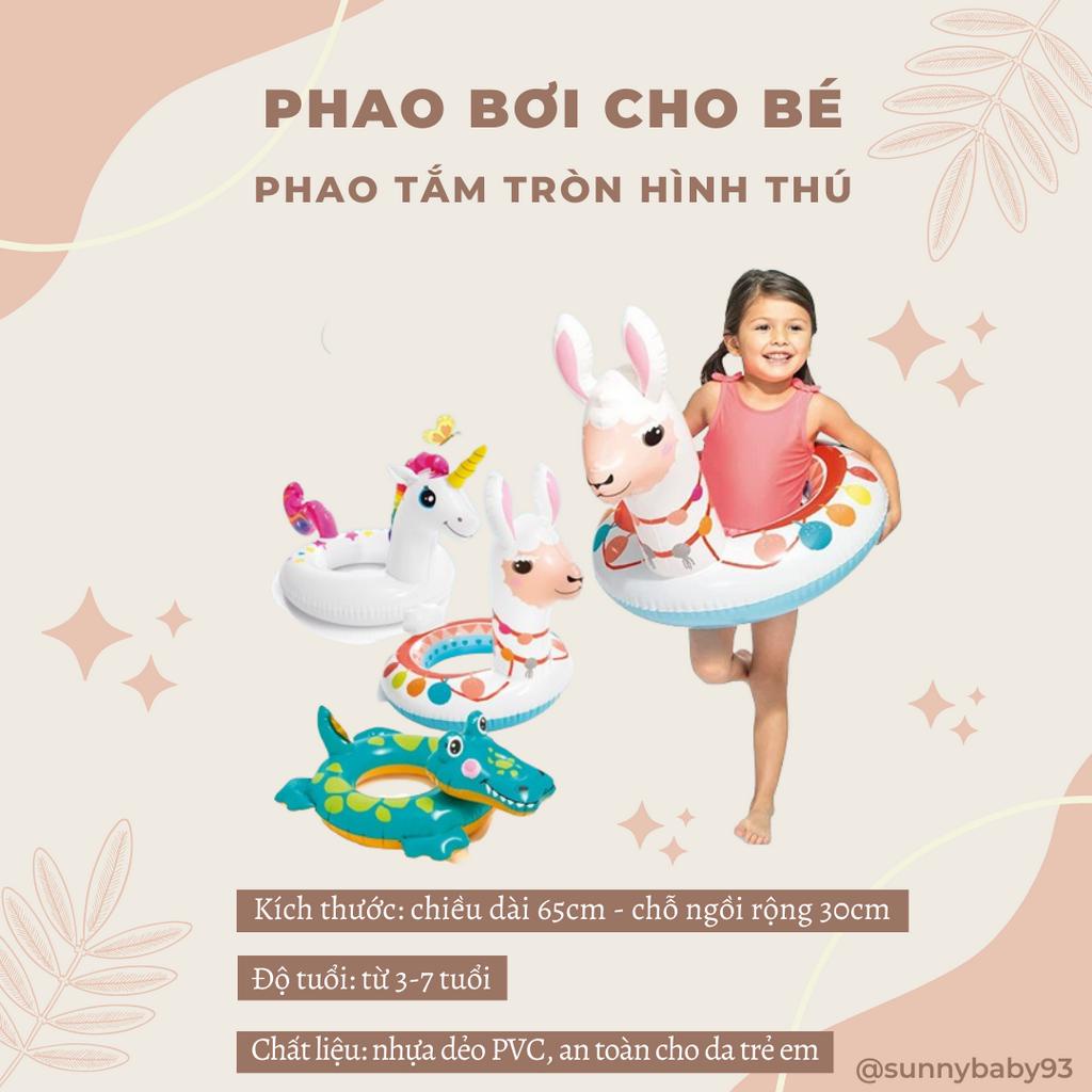 Phao Tắm Biển Cho Bé Giá Tốt - Phao Bơi Trẻ Em- Giá Rẻ Cao Cấp - Phao Tròn Hồng Hạc Vịt Vàng Bé Trai Bé Gái