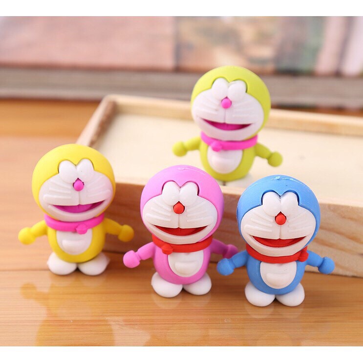 Gôm tẩy bút chì học sinh hình Đoremon cute siêu sạch dễ thương giá rẻ cho bé