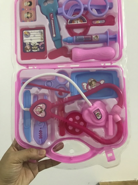 Bộ đồ chơi vali bác sĩ 14 món an toàn dành cho bé trai bé g XF7769-H