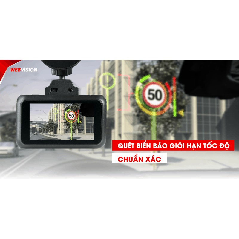 Camera Hành Trình Webvision A38 Quét biển tốc độ bằng AI Siêu Cảnh Báo Giao Thông Ghi Hình Trước Sau-bảo hành 2 năm | BigBuy360 - bigbuy360.vn