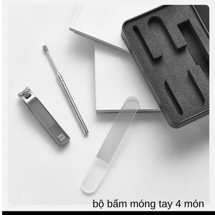 Bộ bấm móng tay 3 món chống văng, Bộ dụng cụ cắt móng tay 3 trong 1
