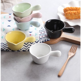 Bát ăn dặm gốm sứ hình gáo tay béo cho bé - 60ml
