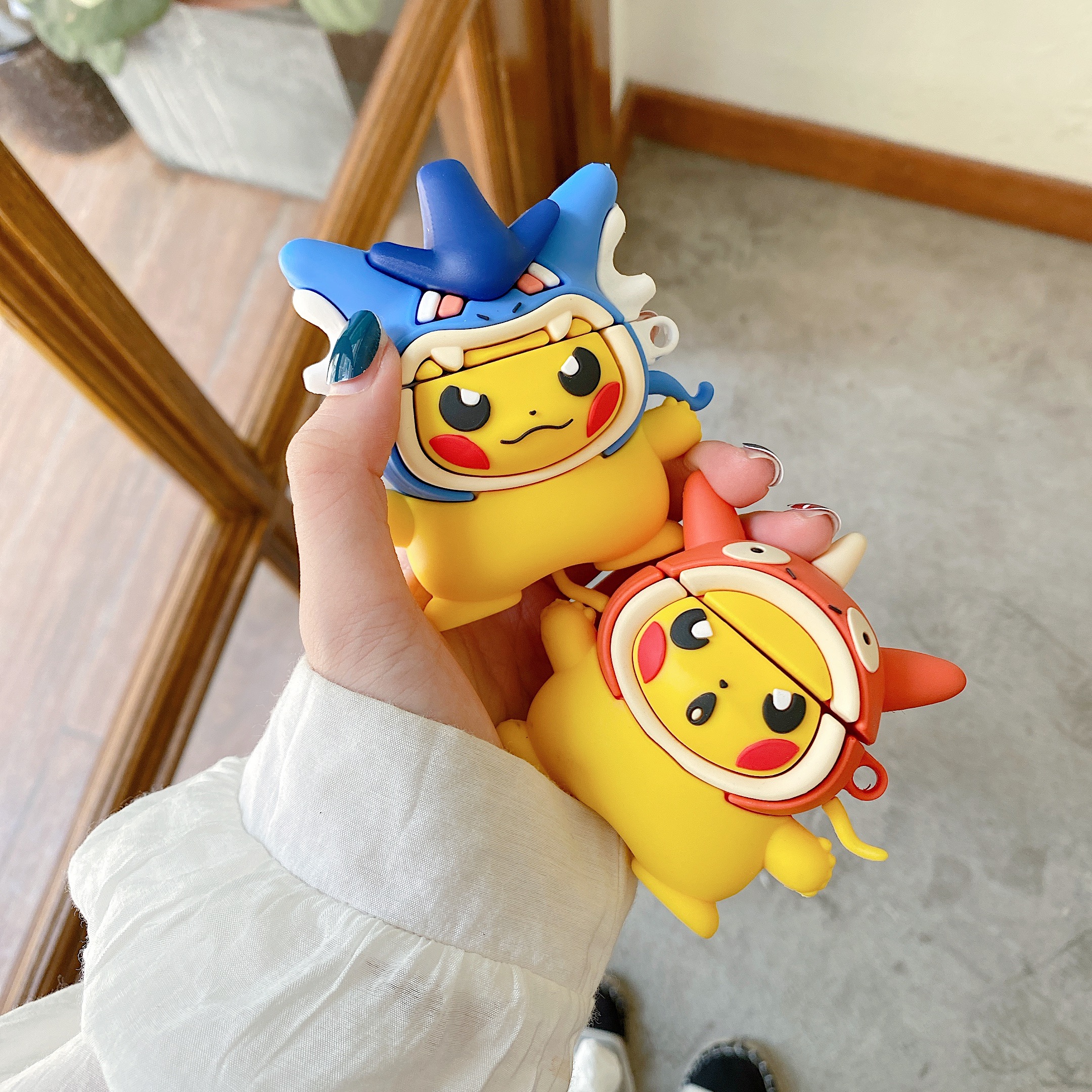 Ốp Bảo Vệ Hộp Đựng Tai Nghe Airpods Hình Pikachu 3D Xinh Xắn 2021 Pro 123 Freebuds3 Air2 / 2s