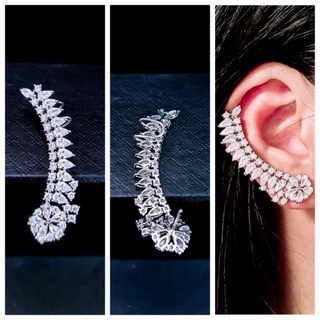Bông tai kẹp vành ear cuff đá crystal