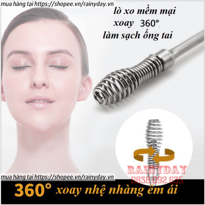 Bộ lấy ráy tai, bộ dụng cụ ngoáy tai 6 món chuyên nghiệp vệ sinh tai cho bé trẻ em bằng inox