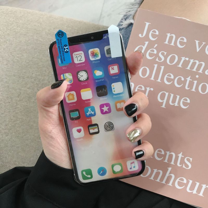Miếng dán PET dẻo Mặt Trước iphone Trong Suốt &amp; Nhám full mã (tặng giấy lau 1-2)