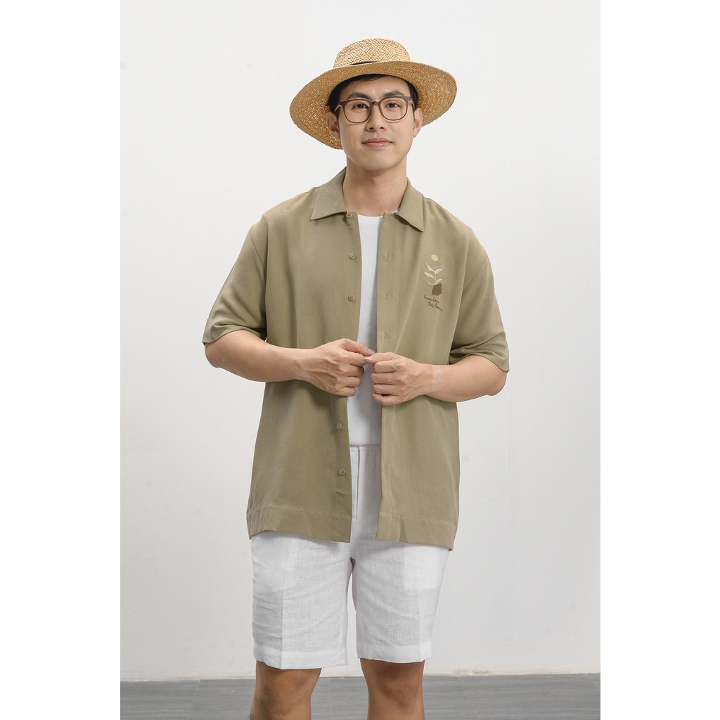 Áo Sơ Mi Nam Lyocel Tay Ngắn Thêu Form Loose - Routine 10F20SHS006