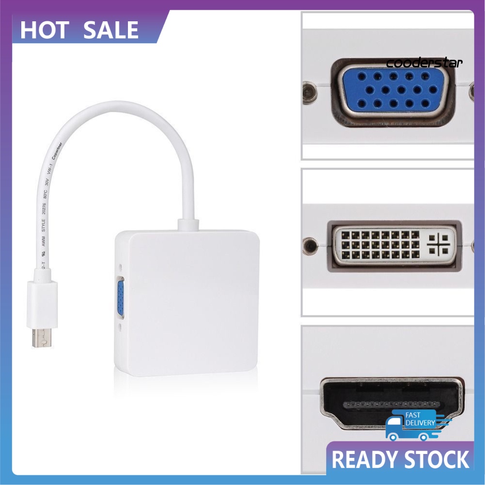 Dây Cáp Chuyển Đổi Dp Thunderbolt Sang Dvi Vga Hdmi 3 Trong 1 Cho Macbook | WebRaoVat - webraovat.net.vn