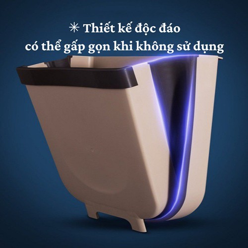 Thùng Rác Treo Tủ Bếp Gấp Gọn Treo Tường - Kichemo TRG01