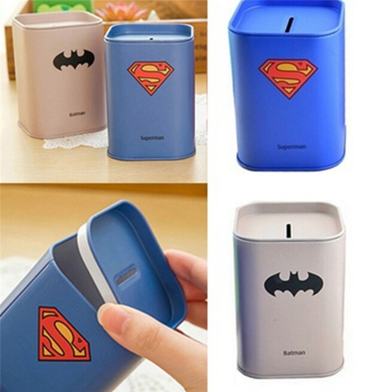 Hộp Đựng Tiền Tiết Kiệm Hình Batman Superman Cho Bé
