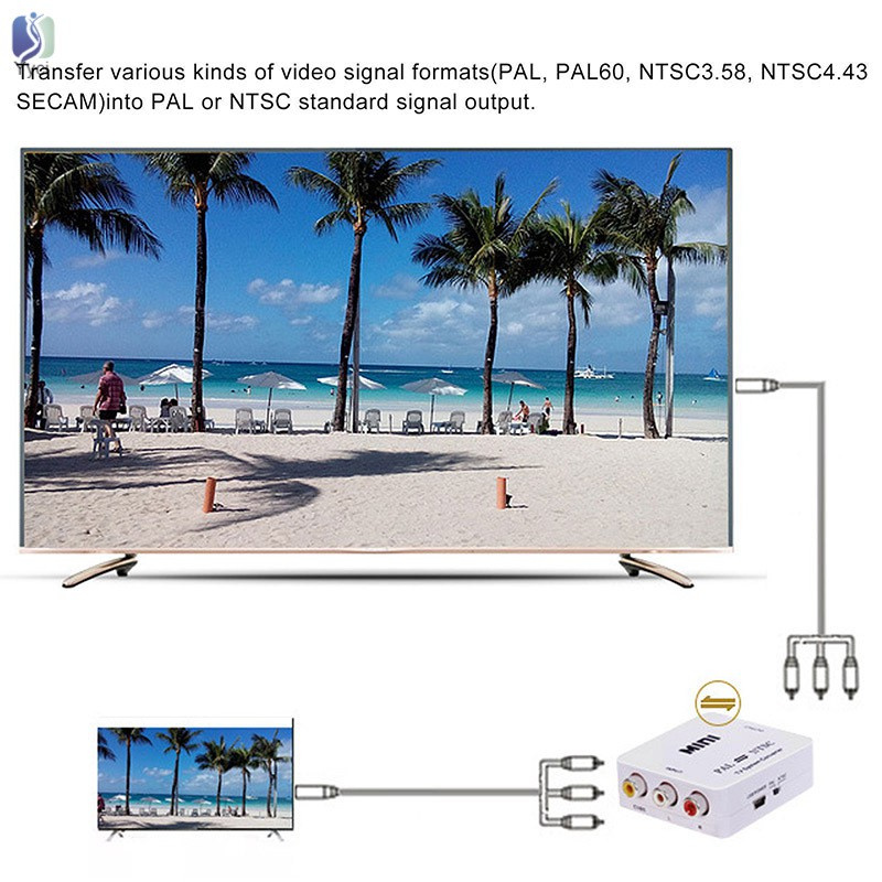 1 Bộ Chuyển Đổi Hệ Thống Tv Từ Pal / Ntsc / Secam Sang Pal / Ntsc Mini Bi-Directional