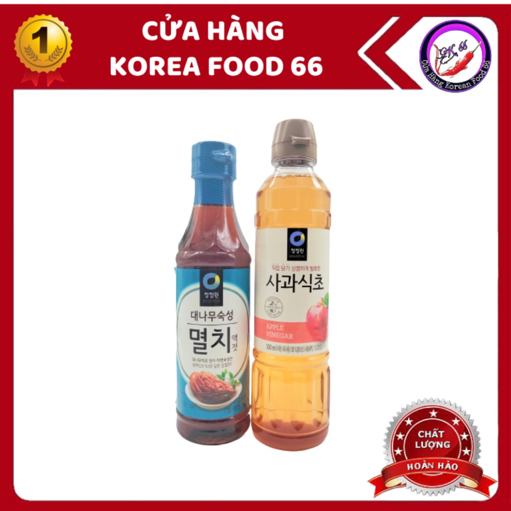 Nước Tương Hàn Quốc, Giấm Táo Và Nước Mắm Hàn Quốc 500ml