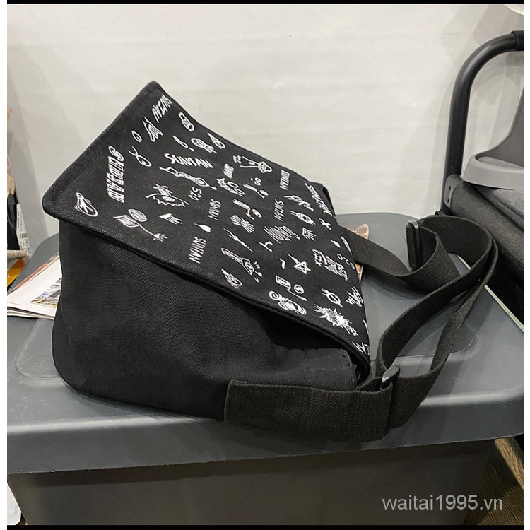 Túi Đeo Chéo Vai Bằng Nylon Thời Trang Đường Phố Nhật Bản Dành Cho Bạn Nữ