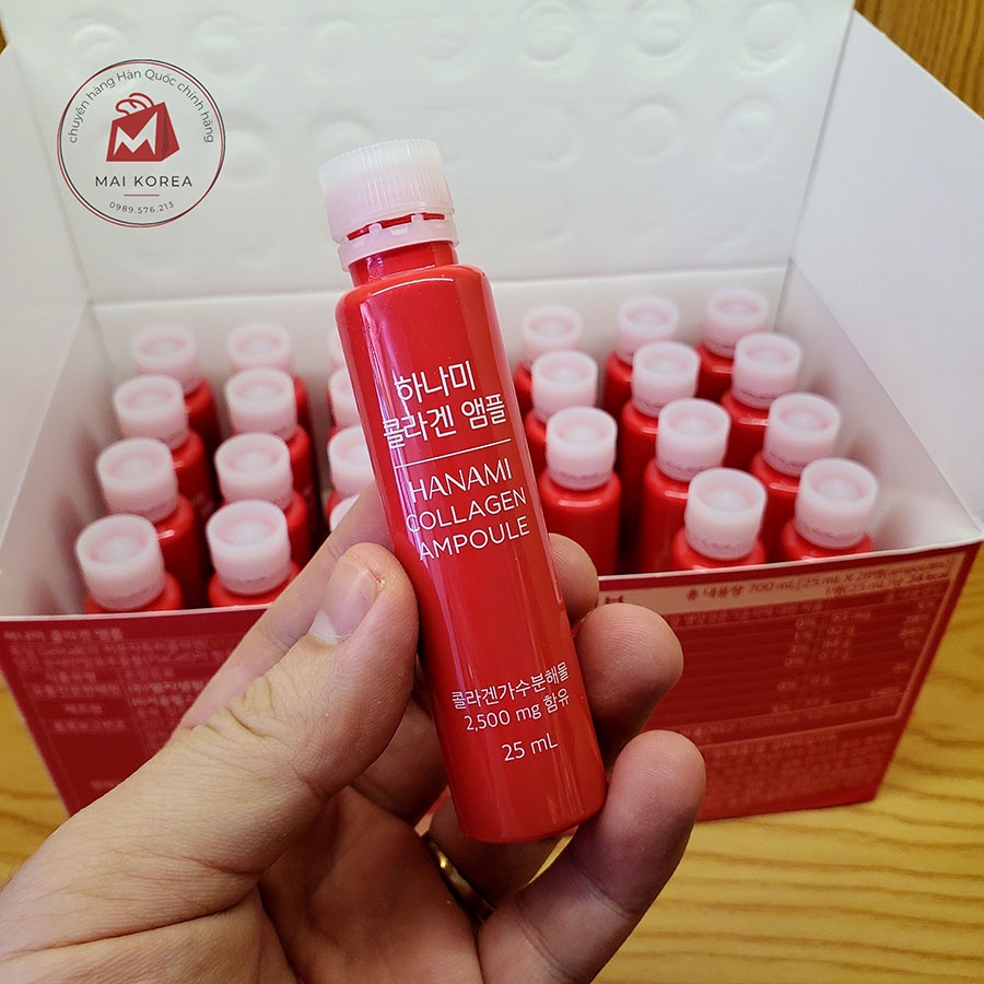 Nước uống đẹp da cao cấp Hanami Collagen Ampoule  hộp 28 ống