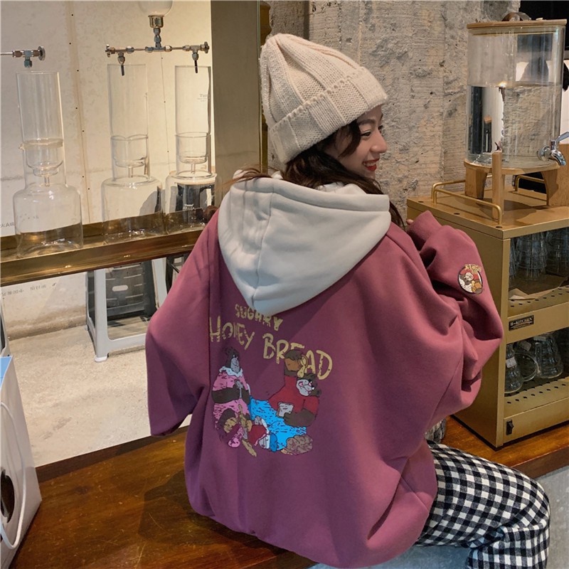 Áo hoodie nữ form rộng, áo hoodie nữ unisex thời trang ulzzang hàn quốc | BigBuy360 - bigbuy360.vn