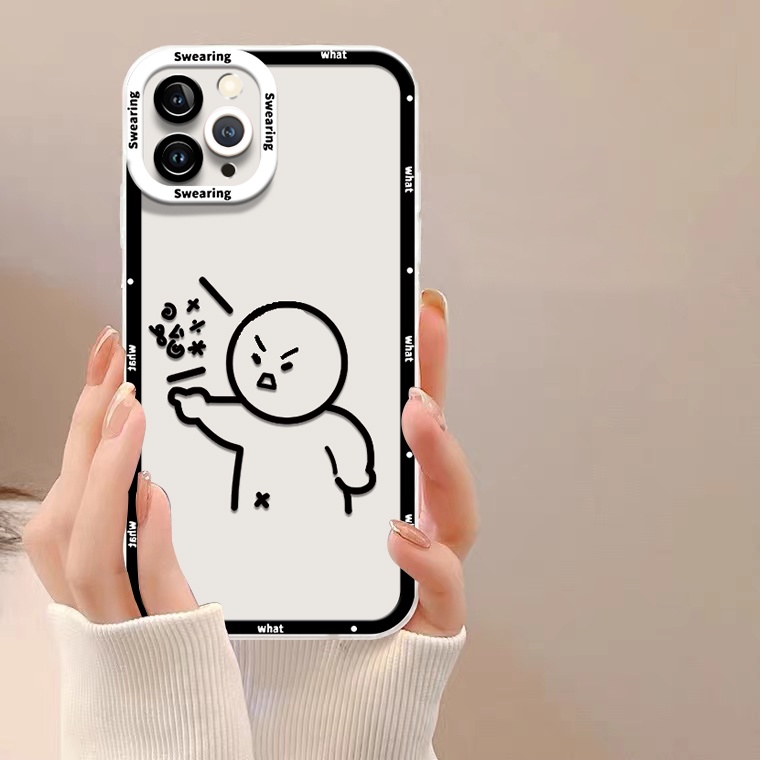 Ốp Điện Thoại TPU Silicone Trong Suốt Chống Sốc In Hình Hoạt Hình Cho IPhone 14 13 12 11 Pro X XR XS Max 6 6S 7 8 Plus
