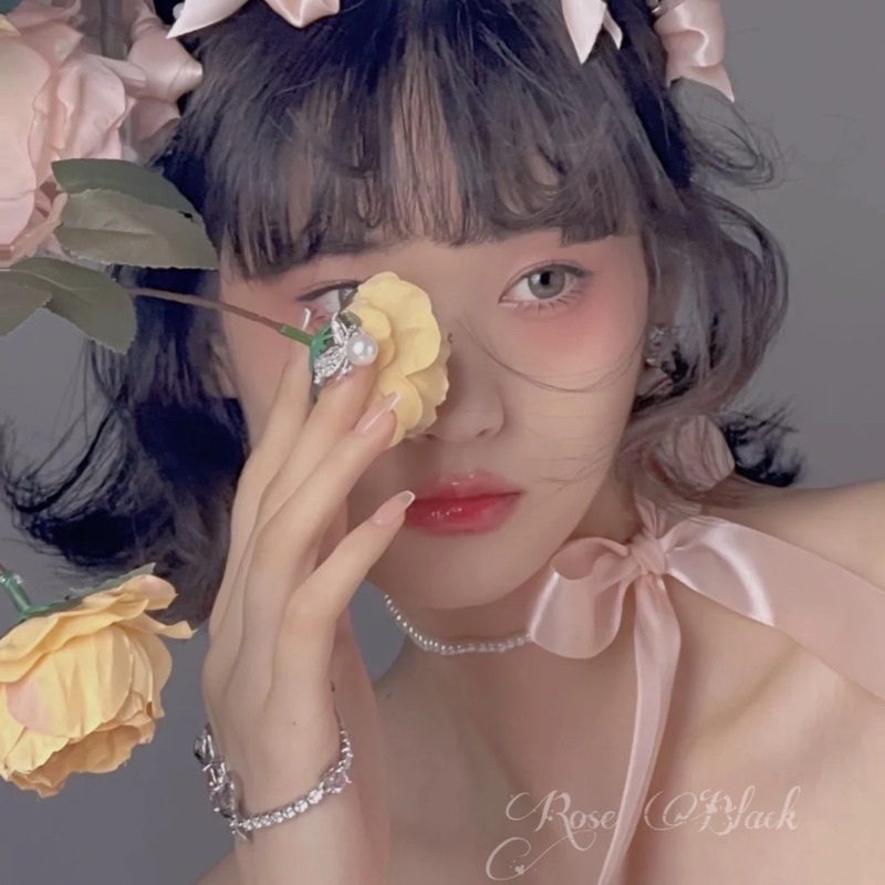 Sét bờm tóc, vòng cổ choker nơ hoa phối hạt nàng thơ mã FR-023