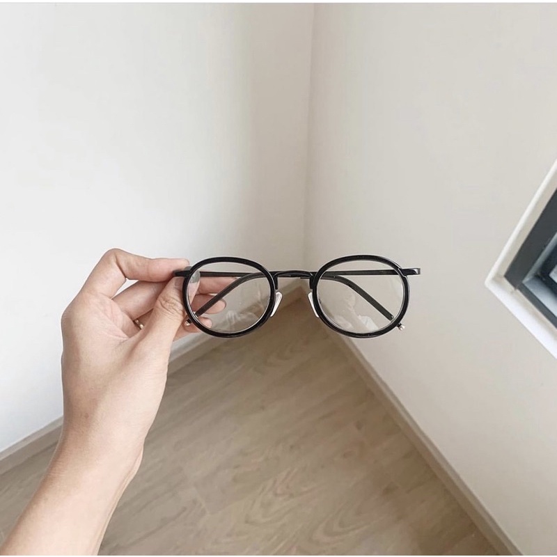 Kính kim loại không độ, viền dày Retro dáng oval 9030 Jolie eyewear