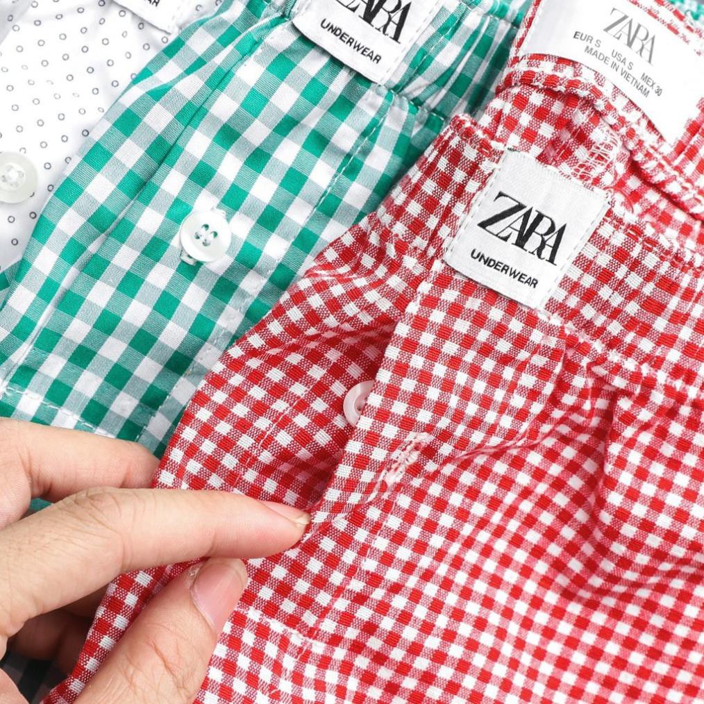 Quần Short Ngủ Z.ra Xuất Hịn Hải Quan Chất Cotton Cao Cấp Thoáng Mát - QSZ12 * *