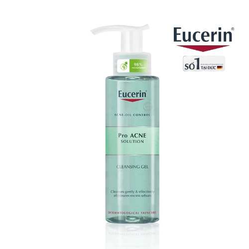 EUCERIN GEL RỬA MĂT CHO DA MỤN PRO ACNE CLEASING GEL 200ML