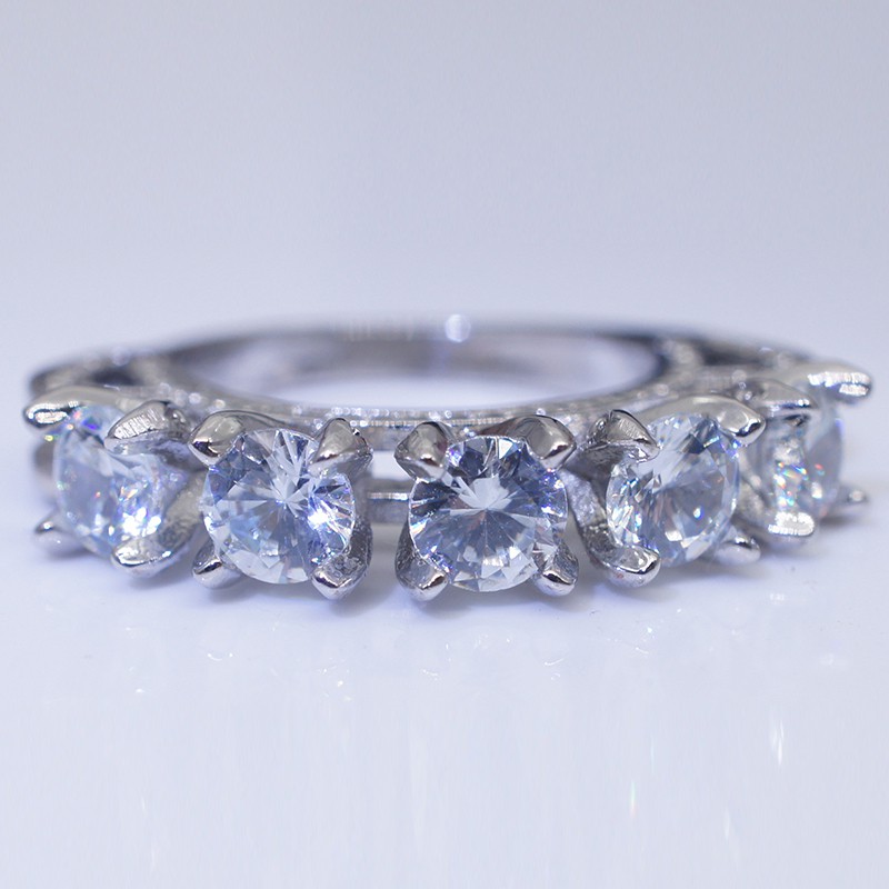 Nhẫn bạc 925 đính đá kim cương giả thời trang cho nữ R734