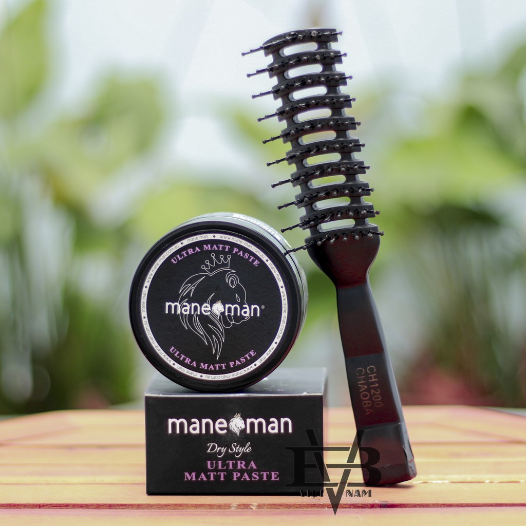 [Hàng Úc] Sáp vuốt tóc Mane Man Ultra Matt Paste 100g Australia + Tặng lược tạo kiểu Chaoba cao cấp