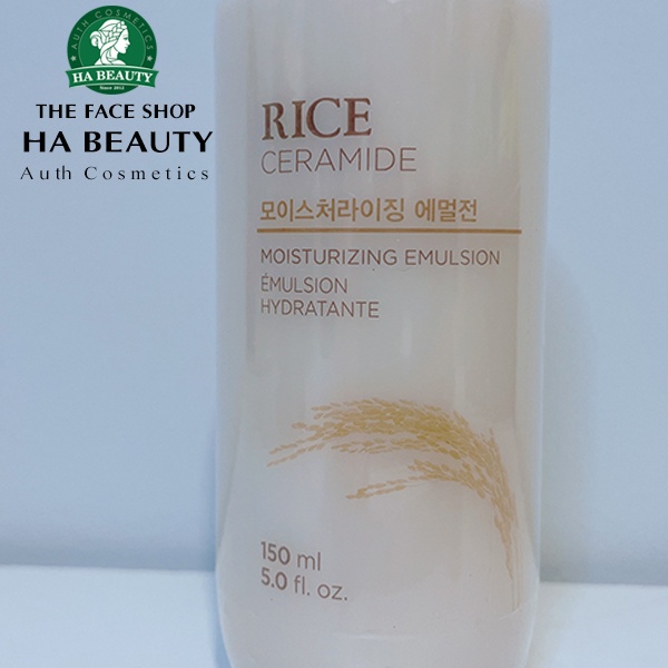 Sữa dưỡng ẩm trắng da chiết xuất từ gạo vitamin B vitamin E The Face Shop Rice Ceramide Moisturizing Emulsion 150ml