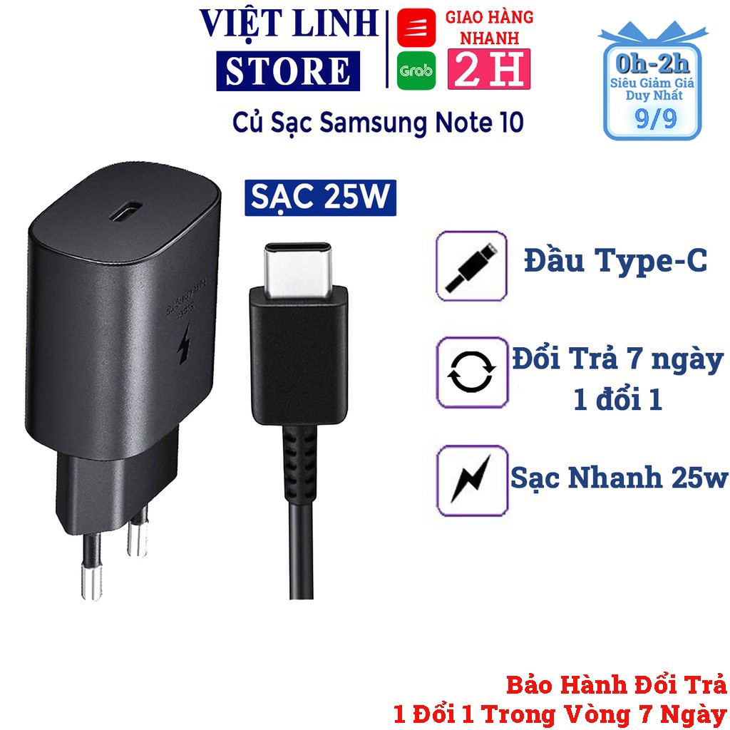 Củ sạc nhanh Samsung chính hãng - củ zin sần dành cho Note 10/Note10+ - 25W - Việt Linh Store