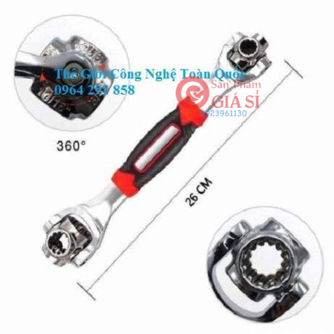 cờ lê đa năng 8 đầu xoay 360 tay cầm cao su ❤️freeship❤️