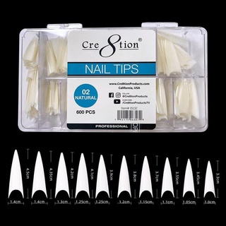 Hộp móng tip nhọn dài 02 Mỹ hãng Cre8tion