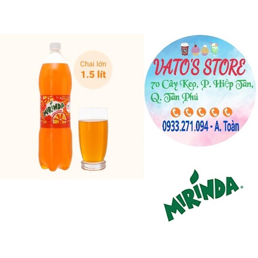 Thùng 12 chai Nước ngọt MIRINDA cam chai 1.5 lít / Lốc 6 chai Nước ngọt MIRINDA cam chai 1.5 lít