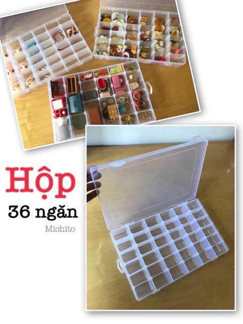 Hộp nhựa chia ô tháo được vách ngăn size lớn nhất 36 ô và 28 ô