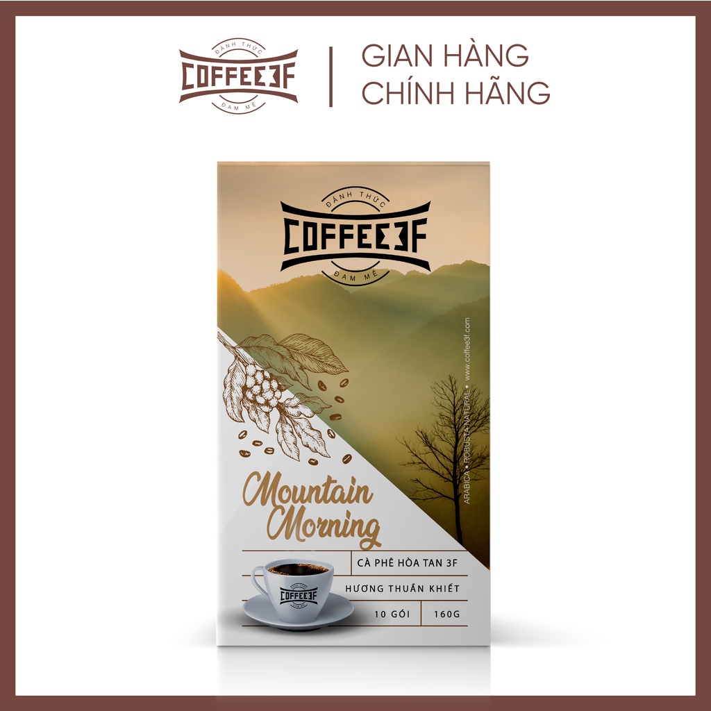 Mountain Morning - Cà phê hoà tan cafe kem sữa thơm ngậy - Coffee 3F