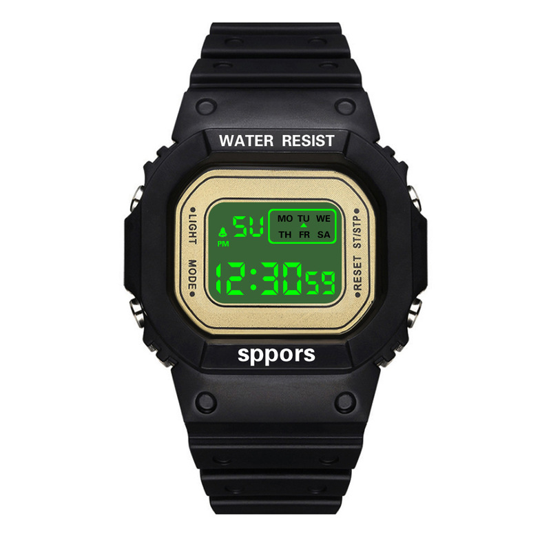 Đồng Hồ Điện Tử Dây Nhựa Pvc Có Đèn Led Thời Trang Dành Cho Nam Và Nữ