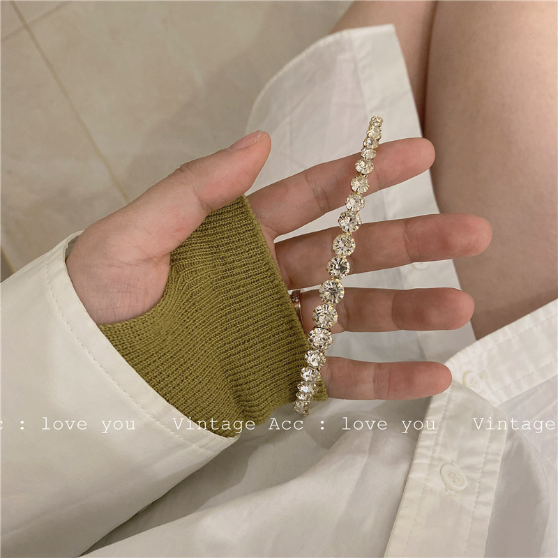 Cài tóc đính đá giả lấp lánh phong cách retro cho nữ