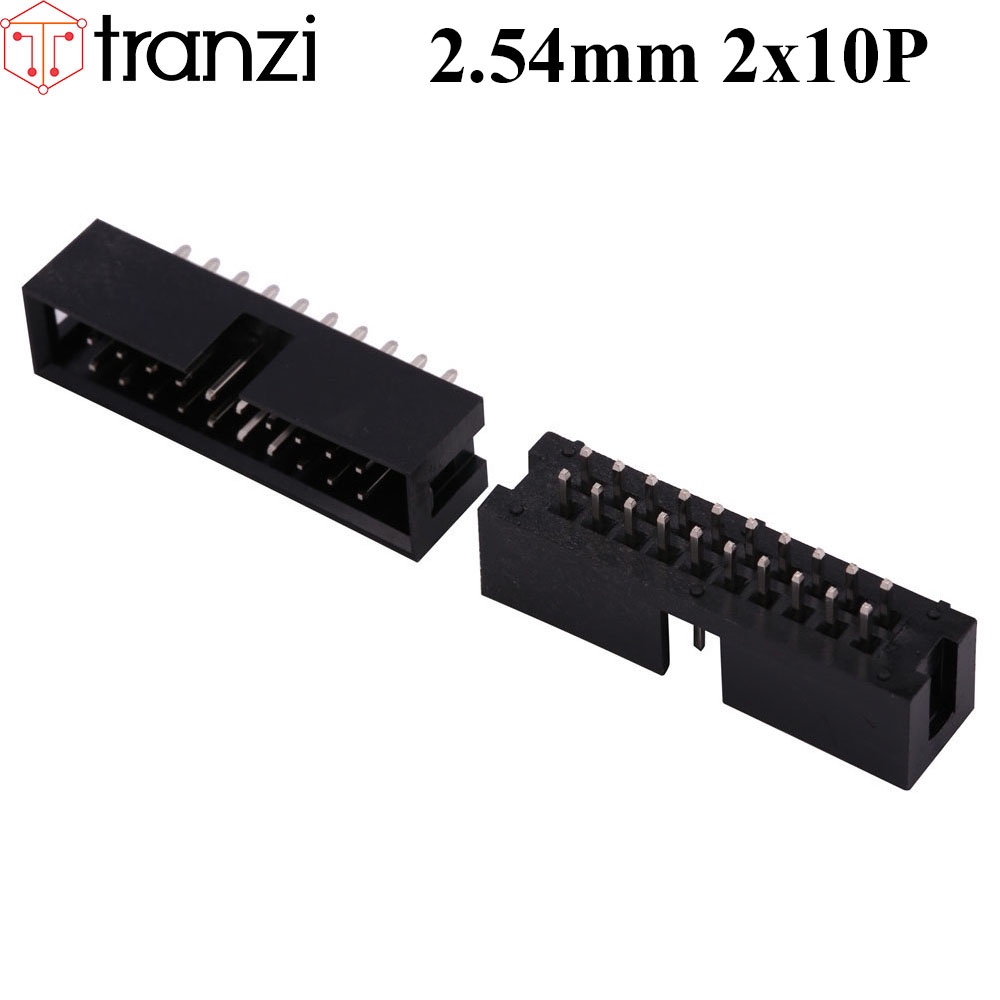Giắc cắm header 2.54mm IDE IDC DC3 2x10P chân cắm thẳng đen - túi 5 cái