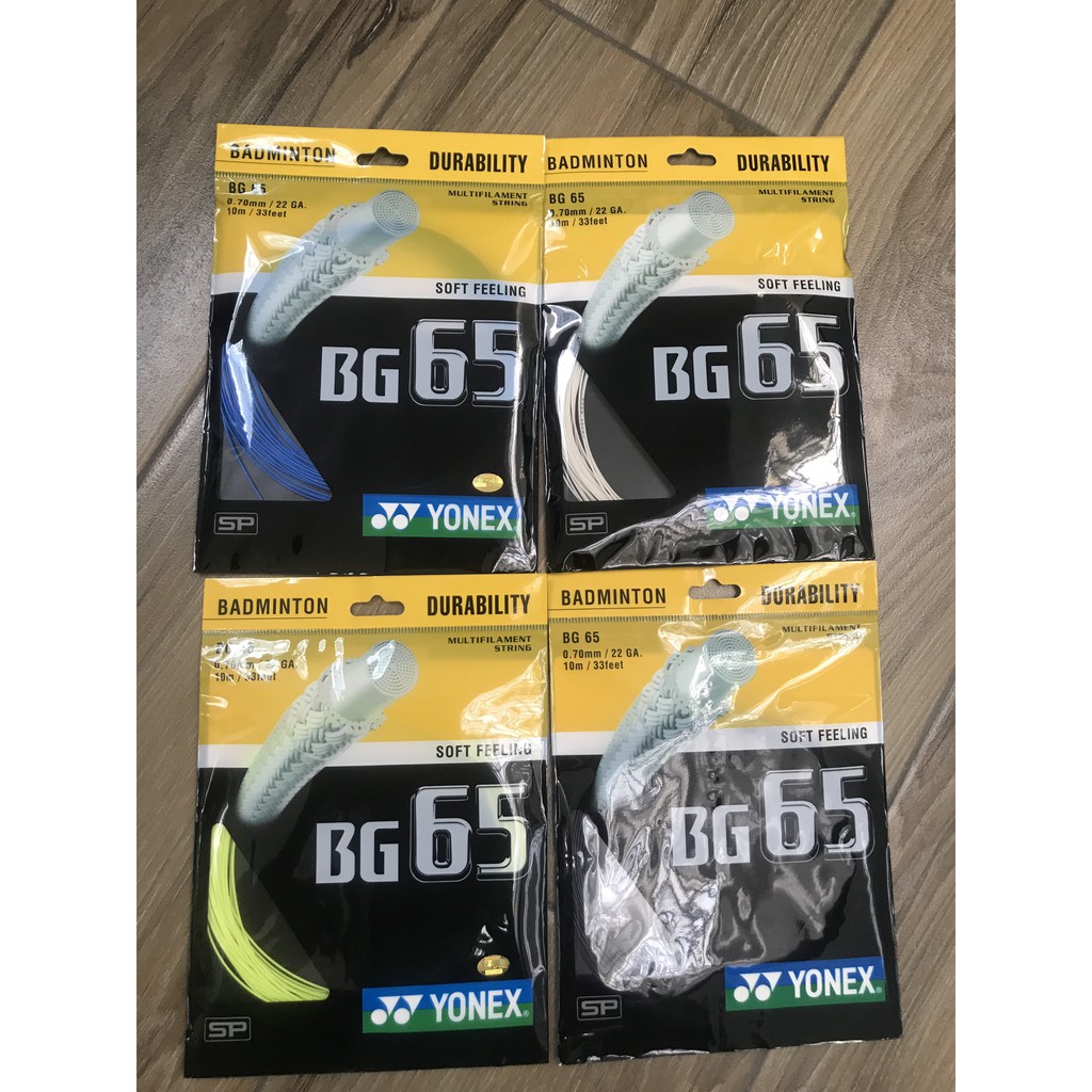 Dây cước căng vợt thể thao Yonex BG 65 thường (nhiều màu)