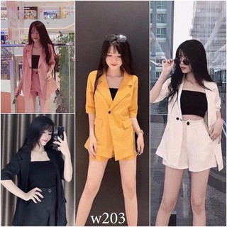 Bộ vest nữ sang trọng thanh lịch - Set bộ áo vest quần short hot hit