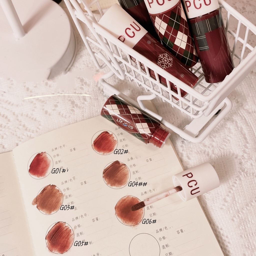 Son Bóng Lì Pcu Mịn Như Nhung Trang Điểm Trắng Và Không Phai Phong Cách retro Cho Sinh Viên Tiệc Tùng