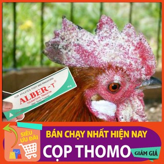 Trị nấm gà, mốc gà chọi và chim, thuốc lác gà đá ALBER-T dạng tuýp bôi 10gr