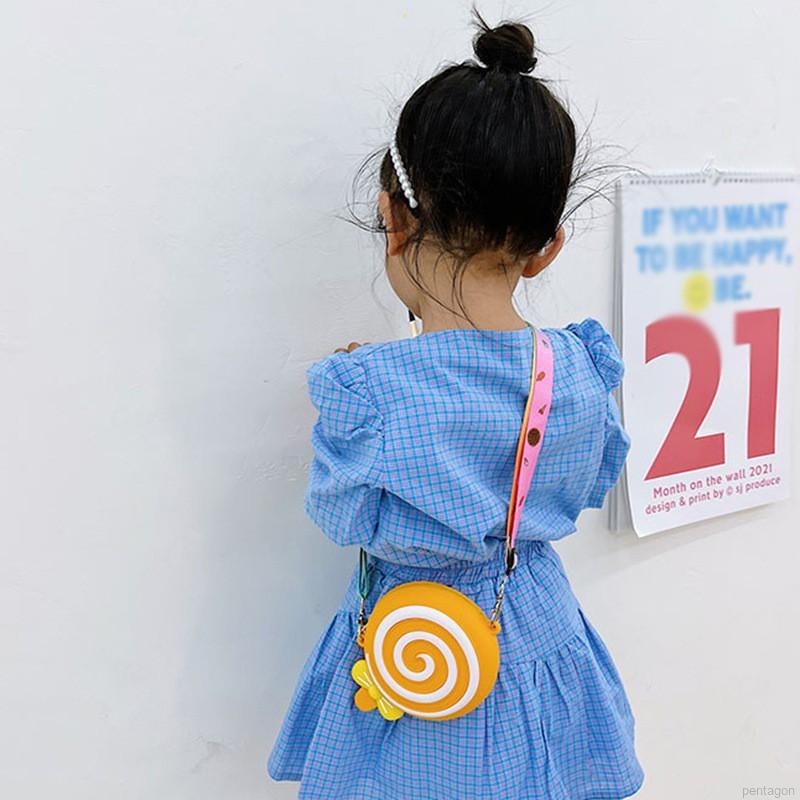 Mới Túi Đeo Chéo Hình Cây Kẹo Mút Dễ Thương Cho Bé Gái