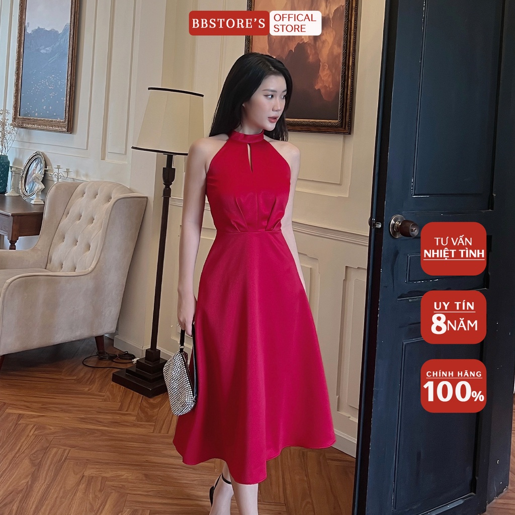 BBSTORE'S Đầm Xòe Cột Nơ Lưng Dự Tiệc -D1154