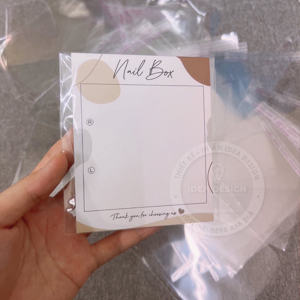 Bọc Kính, Túi kiếng, Túi nilon OPP đựng Bìa NailBox Có Keo - Kích Thước 10x17cm (Phần gấp dán 3,5cm)