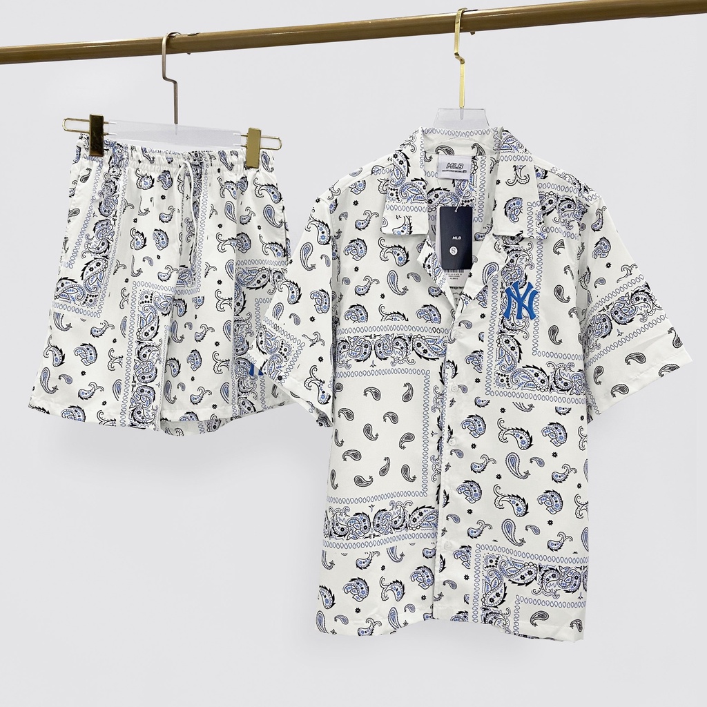 Set Sơ Mi M.L.B NY Chất Vải Mềm Mịn, Thoáng Mát.