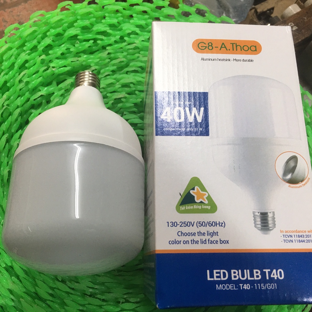 Bóng đèn led đui xoáy 40W thắp sáng nhà sân vườn